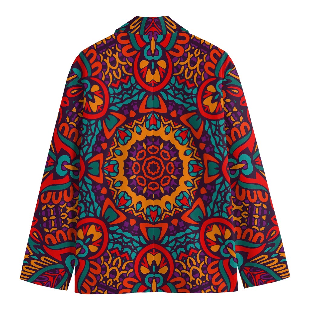 Bohemian Native Mandala Pattern Print Men's Cotton Blazer
