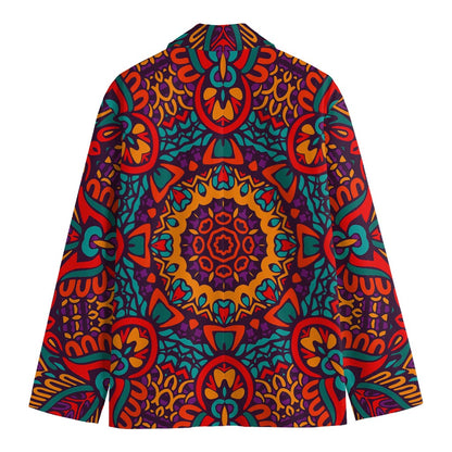 Bohemian Native Mandala Pattern Print Men's Cotton Blazer