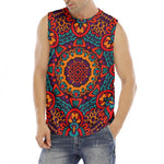 Bohemian Native Mandala Pattern Print Men's Fitness Tank Top