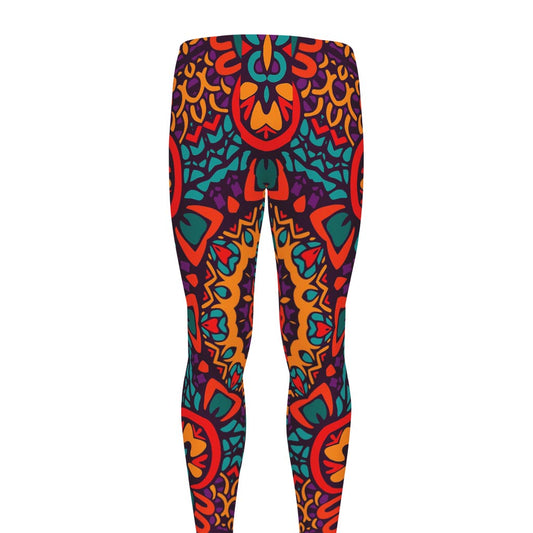 Bohemian Native Mandala Pattern Print Men's leggings