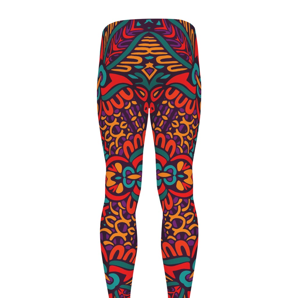 Bohemian Native Mandala Pattern Print Men's leggings