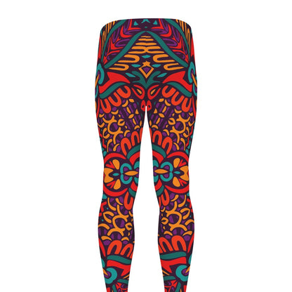 Bohemian Native Mandala Pattern Print Men's leggings