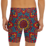 Bohemian Native Mandala Pattern Print Men's Long Boxer Briefs