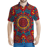 Bohemian Native Mandala Pattern Print Men's Polo Shirt