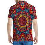 Bohemian Native Mandala Pattern Print Men's Polo Shirt