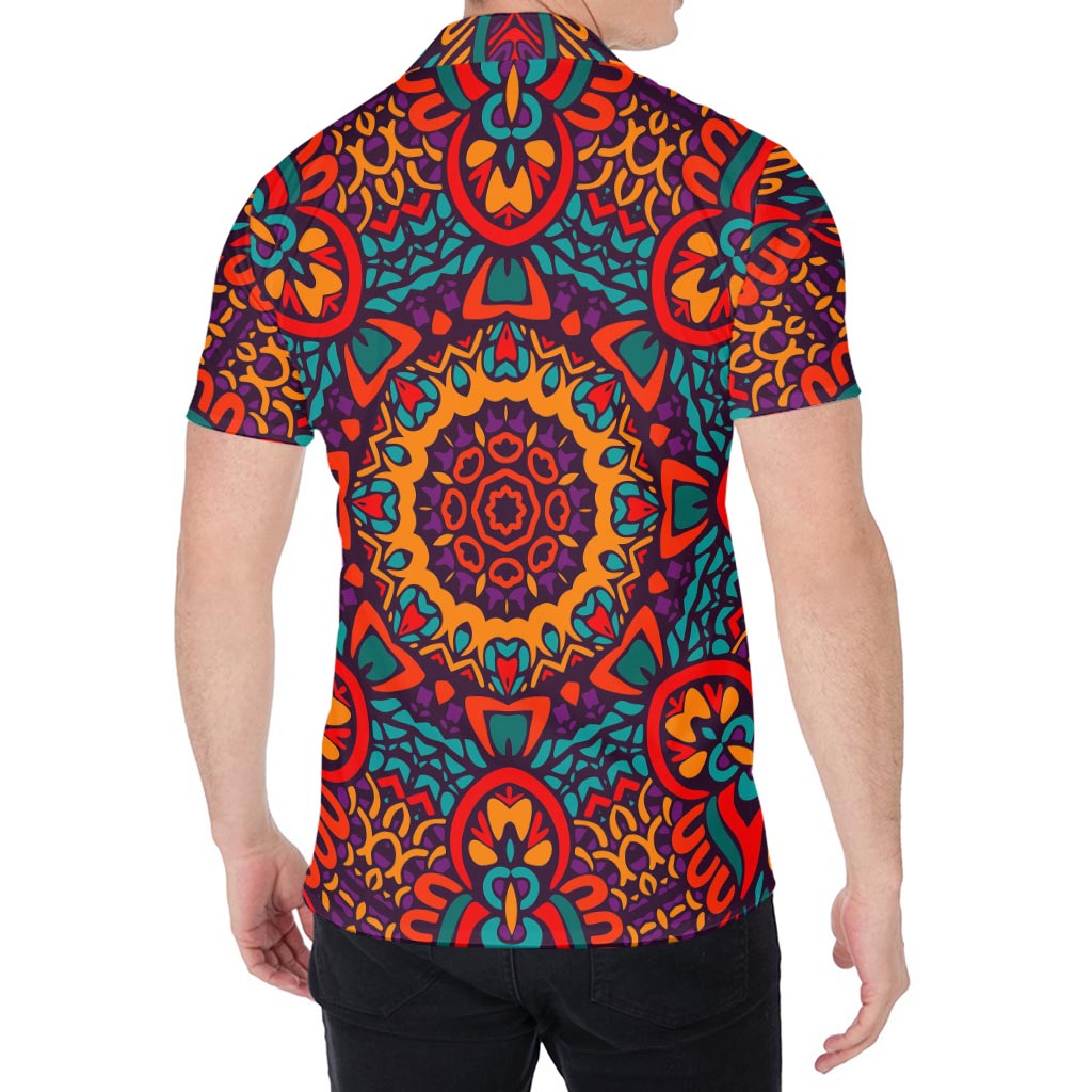 Bohemian Native Mandala Pattern Print Men's Shirt