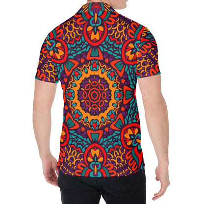 Bohemian Native Mandala Pattern Print Men's Shirt