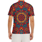 Bohemian Native Mandala Pattern Print Men's Short Sleeve Rash Guard