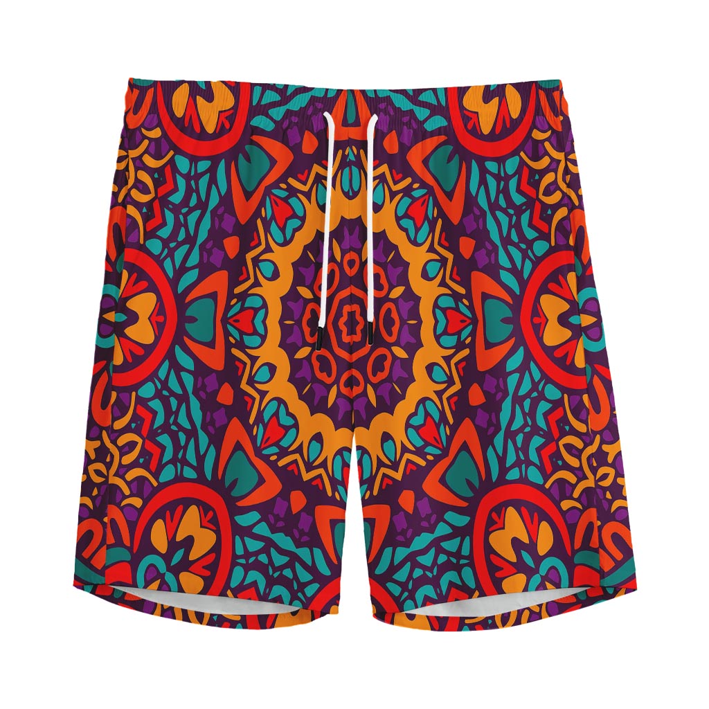 Bohemian Native Mandala Pattern Print Men's Sports Shorts