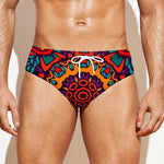 Bohemian Native Mandala Pattern Print Men's Swim Briefs
