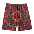 Bohemian Native Mandala Pattern Print Men's Swim Trunks