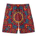 Bohemian Native Mandala Pattern Print Men's Swim Trunks