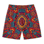 Bohemian Native Mandala Pattern Print Men's Swim Trunks
