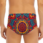 Bohemian Native Mandala Pattern Print Men's Triangle Swim Briefs