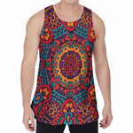 Bohemian Native Mandala Pattern Print Men's Velvet Tank Top