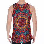 Bohemian Native Mandala Pattern Print Men's Velvet Tank Top