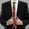 Bohemian Native Mandala Pattern Print Necktie