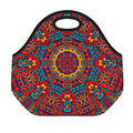 Bohemian Native Mandala Pattern Print Neoprene Lunch Bag