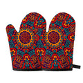 Bohemian Native Mandala Pattern Print Oven Mitts