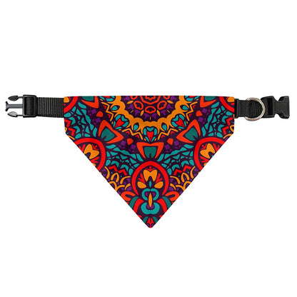 Bohemian Native Mandala Pattern Print Over The Collar Dog Bandana