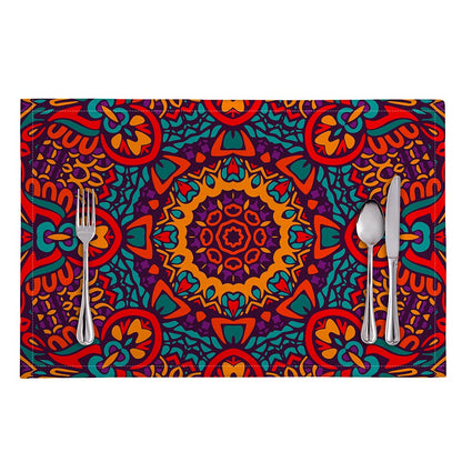Bohemian Native Mandala Pattern Print Placemat