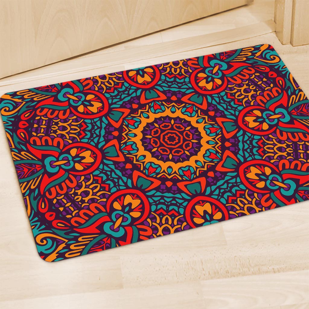 Bohemian Native Mandala Pattern Print Polyester Doormat