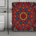 Bohemian Native Mandala Pattern Print Polyester Shower Curtain