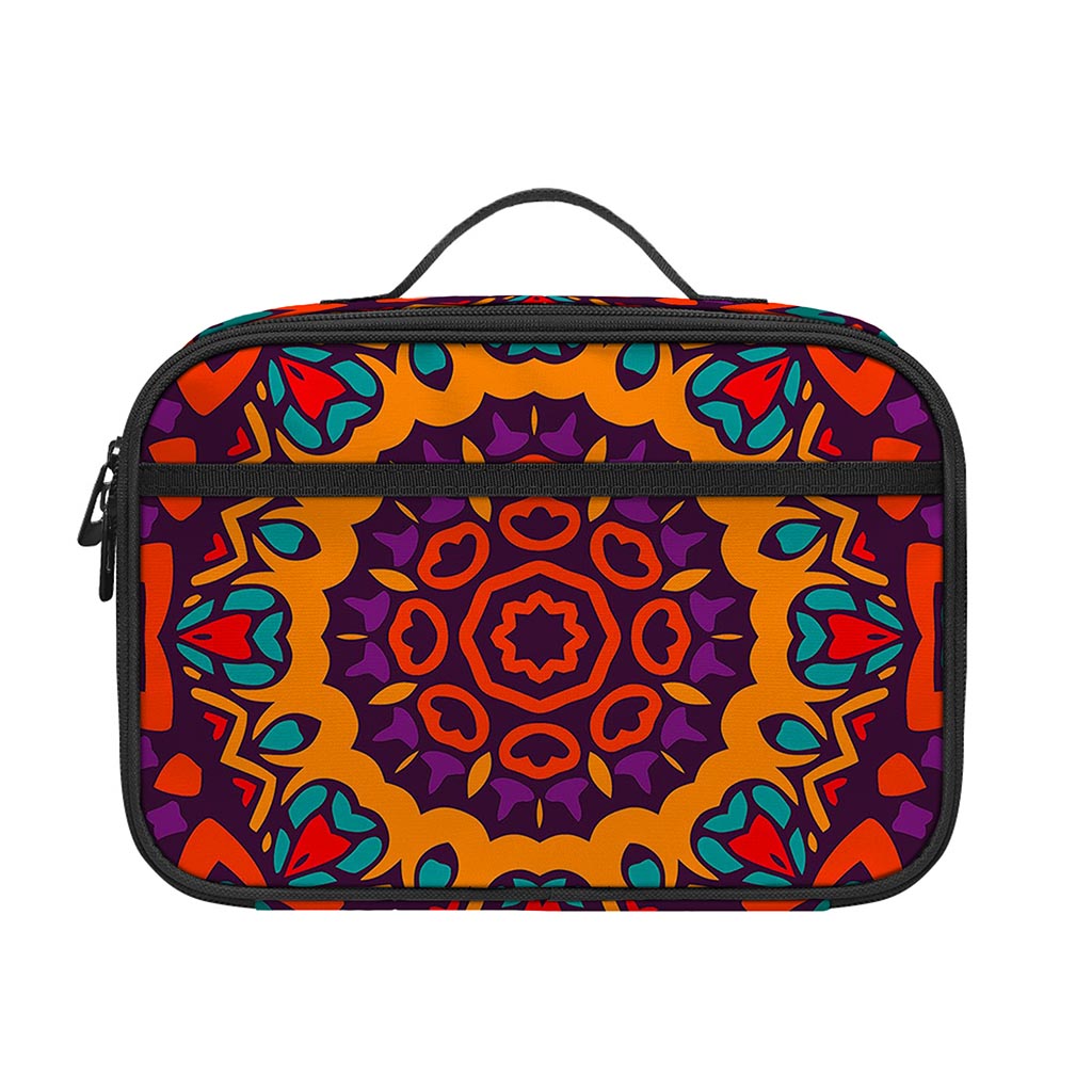 Bohemian Native Mandala Pattern Print Portable Lunch Bag