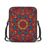 Bohemian Native Mandala Pattern Print Rectangular Crossbody Bag