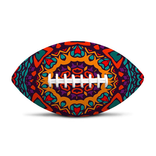 Bohemian Native Mandala Pattern Print Rugby Ball