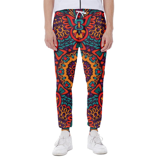 Bohemian Native Mandala Pattern Print Scuba Joggers