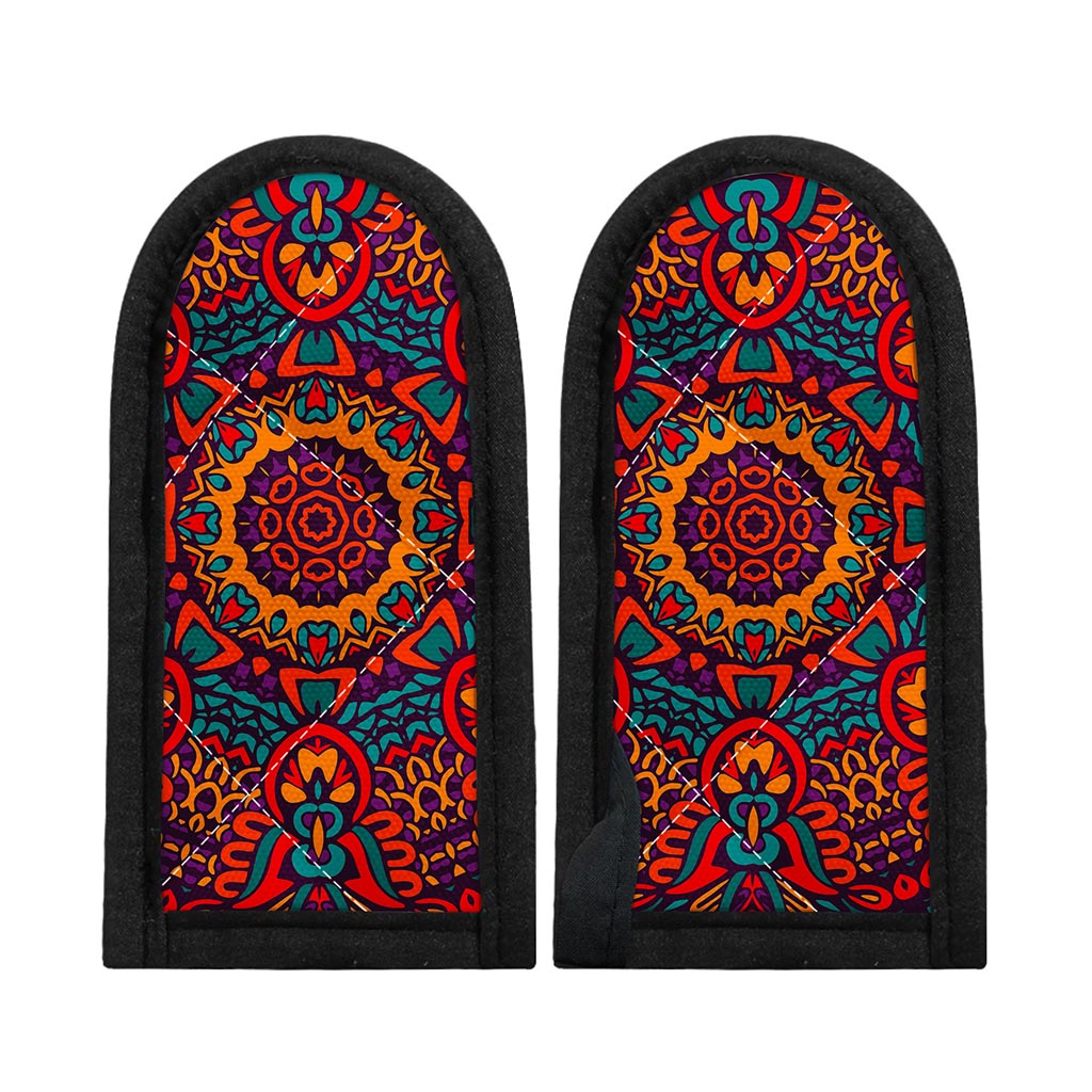 Bohemian Native Mandala Pattern Print Skillet Handle Cover