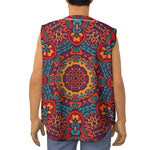 Bohemian Native Mandala Pattern Print Sleeveless Baseball Jersey