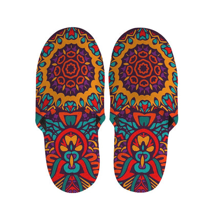 Bohemian Native Mandala Pattern Print Slippers