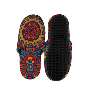 Bohemian Native Mandala Pattern Print Slippers