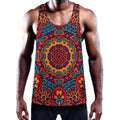 Bohemian Native Mandala Pattern Print Men's Workout Tank Top