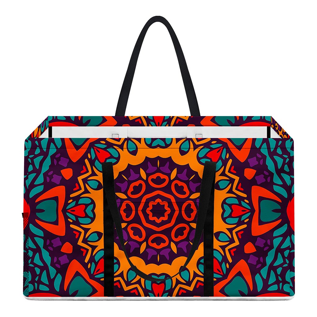Bohemian Native Mandala Pattern Print Utility Tote Bag