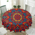 Bohemian Native Mandala Pattern Print Waterproof Round Tablecloth