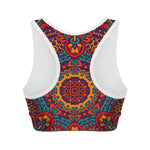 Bohemian Native Mandala Pattern Print Women's Sports Bra