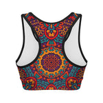 Bohemian Native Mandala Pattern Print Women's Sports Bra