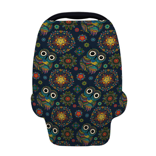 Bohemian Owl Pattern Print Baby Seat Cover