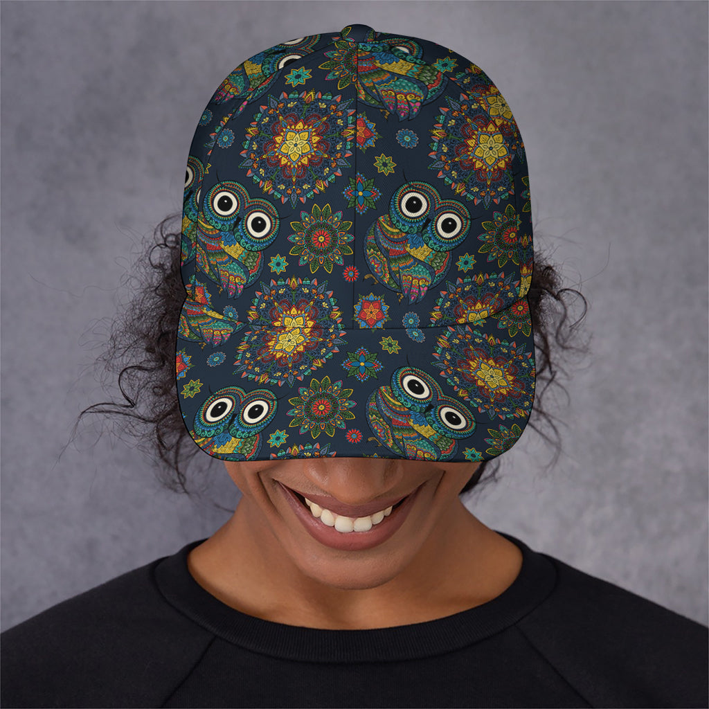 Bohemian Owl Pattern Print Baseball Cap