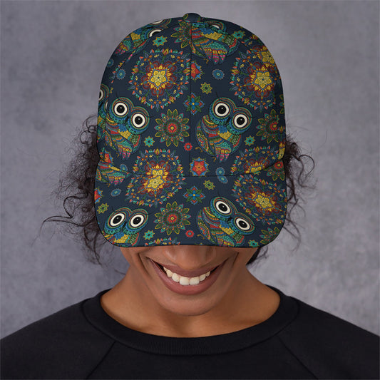 Bohemian Owl Pattern Print Baseball Cap