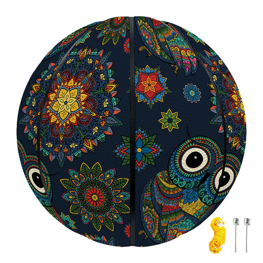 Bohemian Owl Pattern Print Basketball