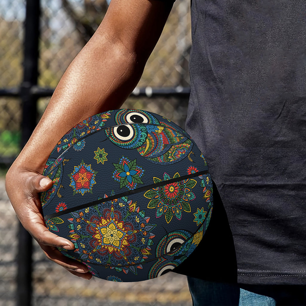 Bohemian Owl Pattern Print Basketball