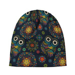 Bohemian Owl Pattern Print Beanie
