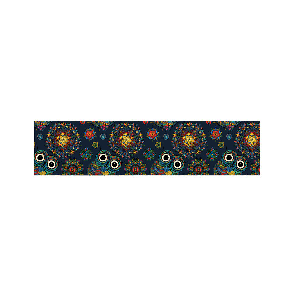 Bohemian Owl Pattern Print Bed Runner