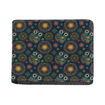 Bohemian Owl Pattern Print Bifold Wallet