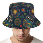 Bohemian Owl Pattern Print Bucket Hat