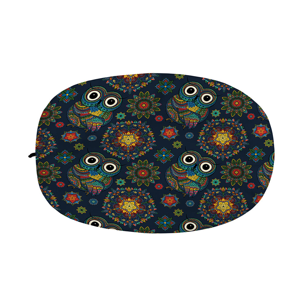 Bohemian Owl Pattern Print Car Side Mirror Covers